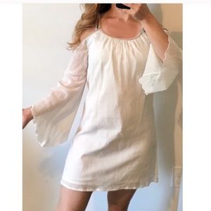 UNION OF ANGELS White Boho Hippie Gauze Dress SM